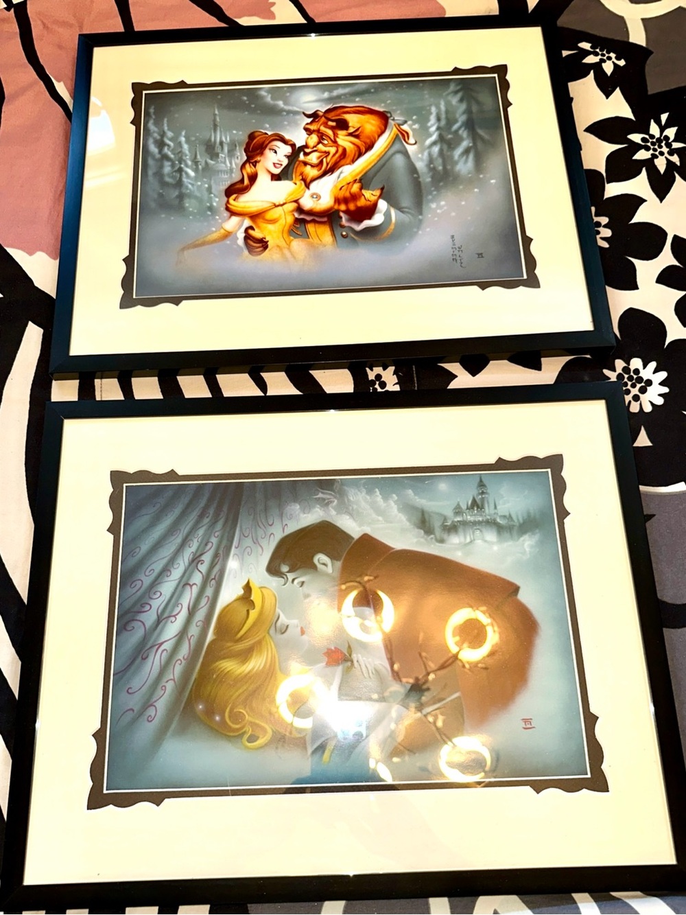 Disney Beauty and the Beast /Framed Art Prints - Set of 2, 16x19